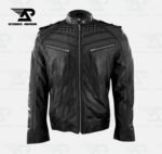 BlackOut Men's Premium Leather Biker Jacket
