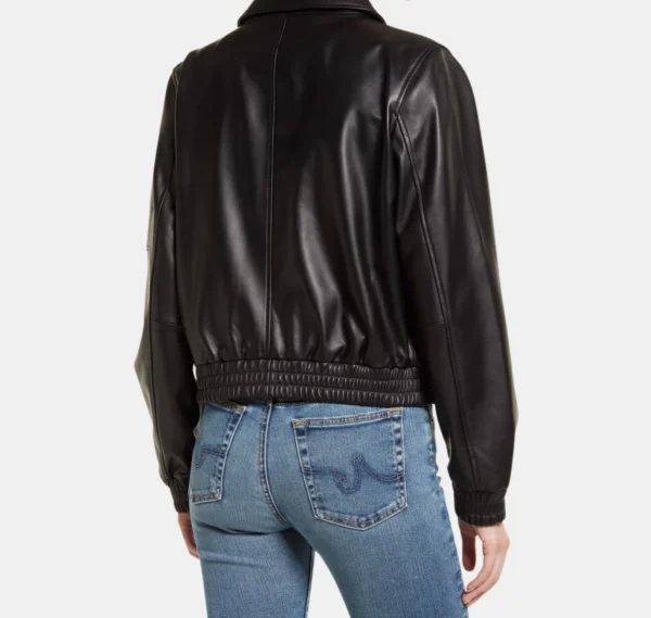 Vanguard Classic Leather Bomber Jacket - Image 2