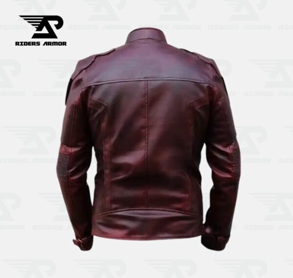 CrimsonEdge Stylish Men’s Maroon Leather Jacket - Image 2