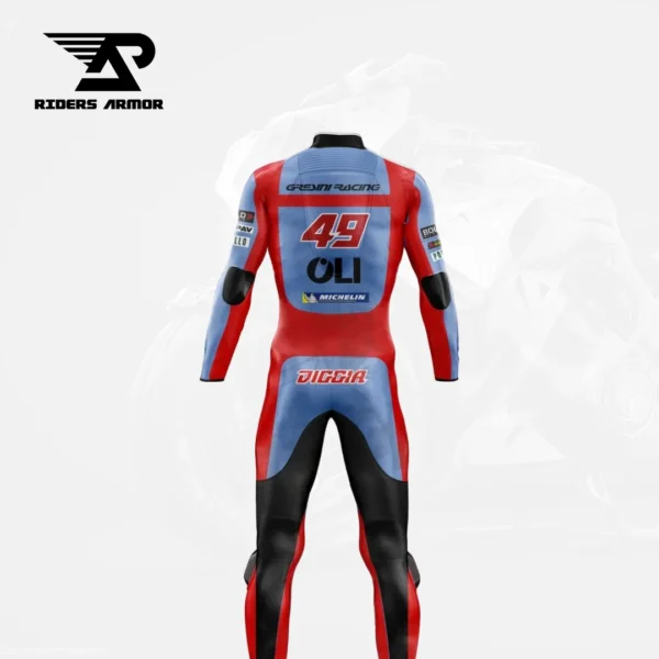 Fabio Di Giannantonio Sky Blue Ducati Racing Suit - Image 2