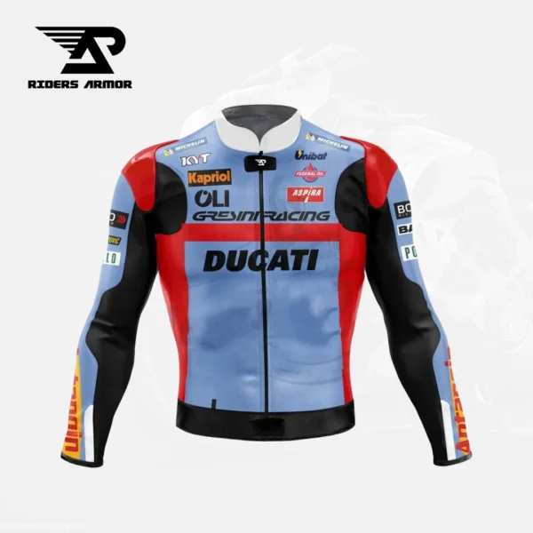 Fabio Di Giannantonio Sky Blue Ducati Racing Suit - Image 3