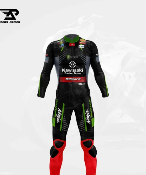 Kawasaki Tom Sykes 2018 Real Leather Motorcycle Suit