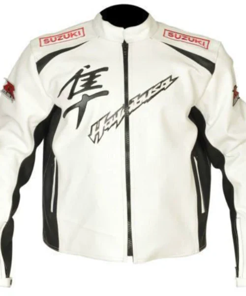 Riders Armor WhiteFlash Hayabusa Leather Jacket