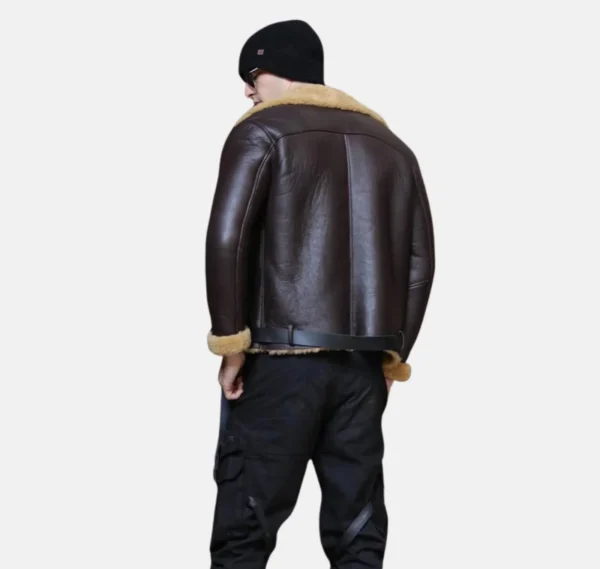 Shadow B3 Flight Shearling Sheepskin Jacket - Image 2