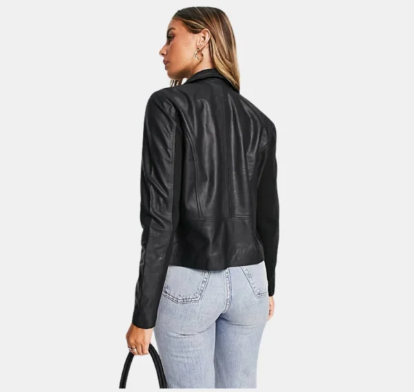 Vega Soft Leather Biker Jacket - Image 2