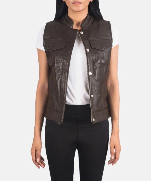 Riders Armor RayneTrail Brown Leather Vest Women’s Edition