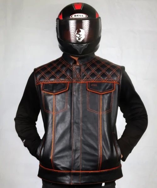 Riders Armor BlazeQuilt Leather Vest – Men’s Edition