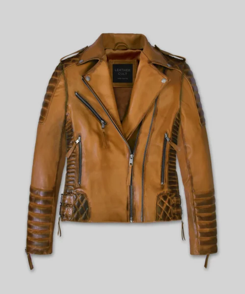 Riders Armor EmberRide Women’s Burnt Mustard Leather Jacket