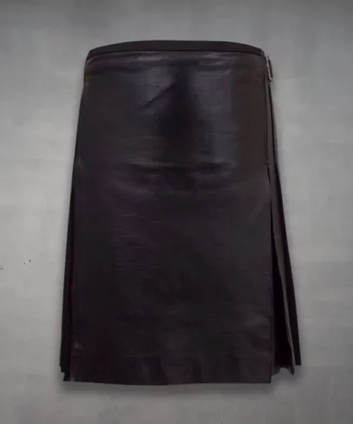 Riders Armor NightForge Black Leather Kilt