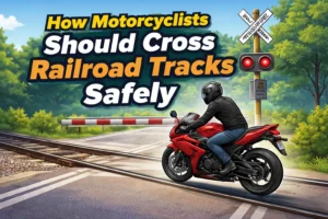 How Motorcyclists Should Cross Railroad Tracks Safely
